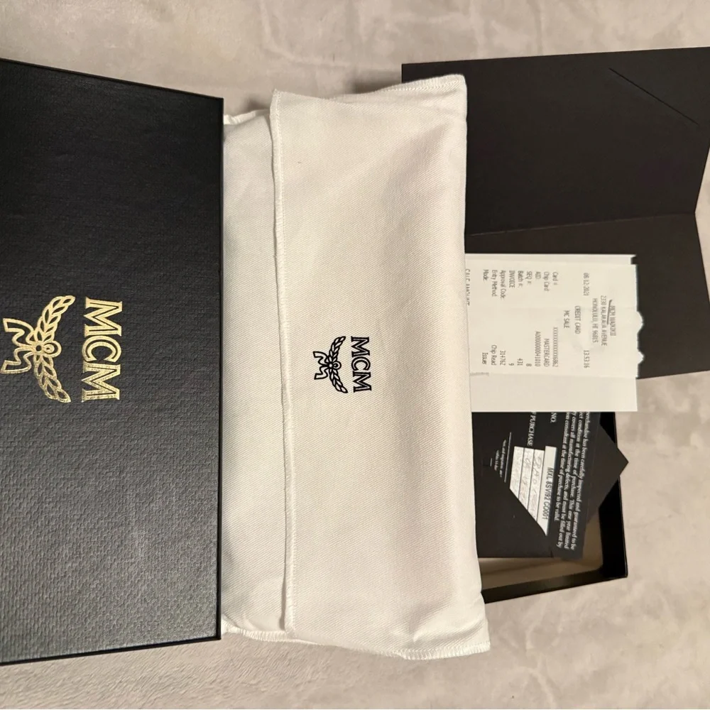 MCM Tan Leather Zip Wallet - Picture 3 of 4